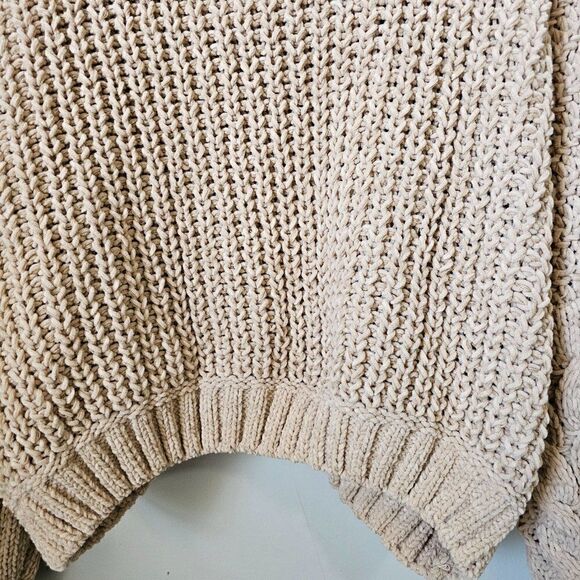 NWT POL TAN CHUNKY KNIT BATWING CHENILLE SWEATER SIZE L - Picture 6 of 15